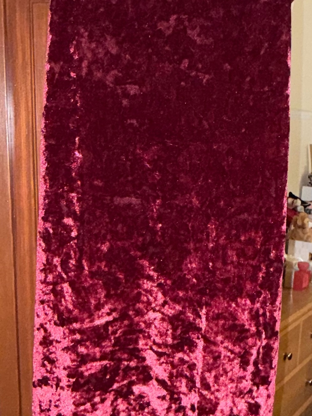 Velvet Maxi dress in Burgundy Red